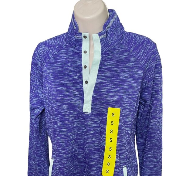 Avalanche Womens Pull Over Sweatshirt Purple Blue Size Small Thumbholes New u - Picture 2 of 12